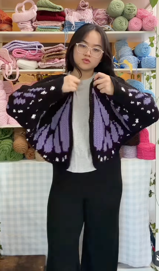 Butterfly Crochet Cardigan