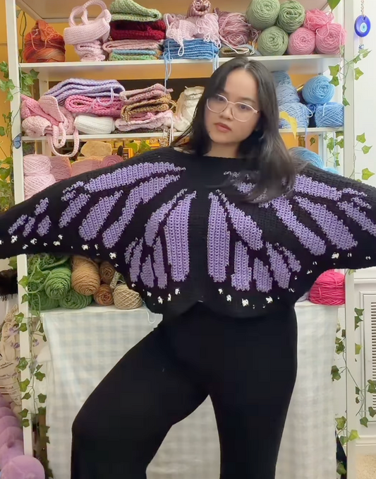 Butterfly Crochet Cardigan