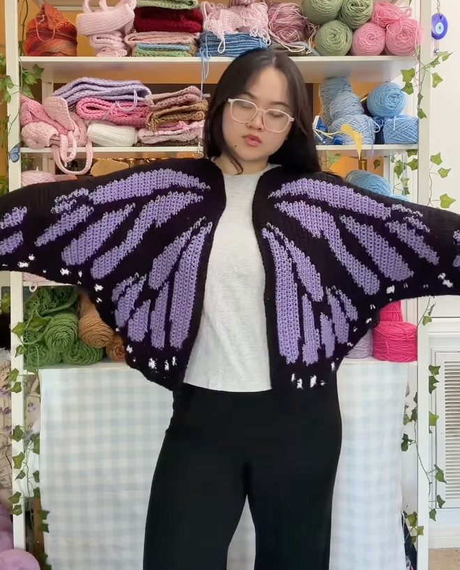 Butterfly Crochet Cardigan