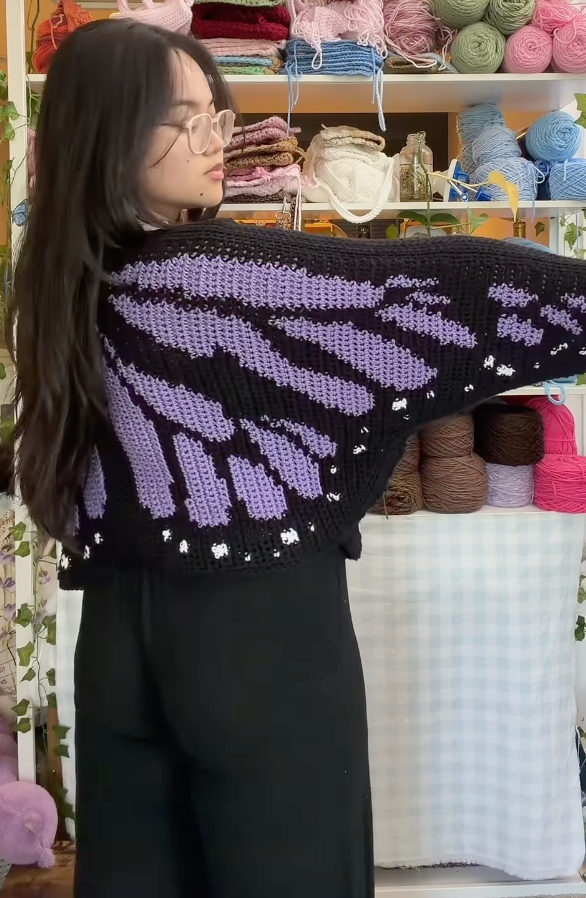 Butterfly Crochet Cardigan