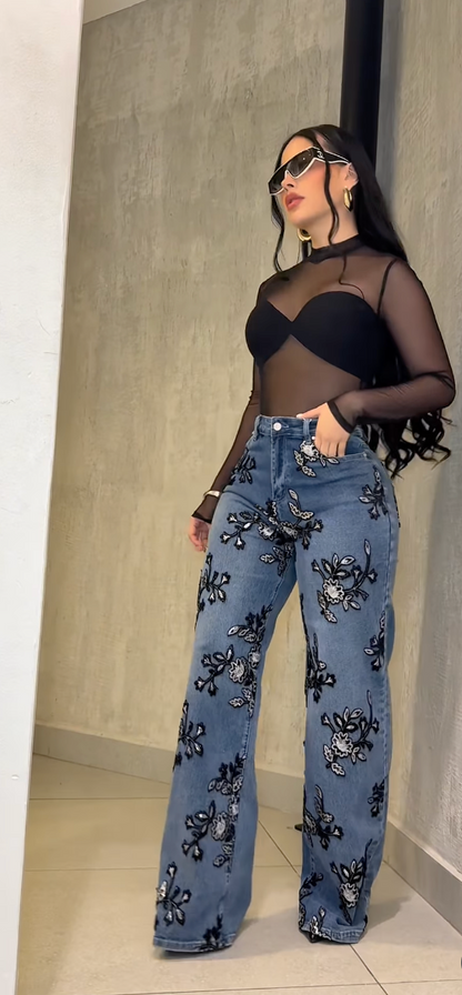 Midnight Bloom Jeans